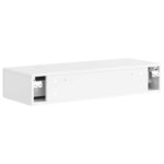 vidaXL Table d'appoint murale 87 5 x 34 5 x 17 cm Bois d'ingénierie
