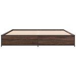 vidaXL Cadre de lit sans matelas chêne marron 200x200 cm