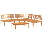 vidaXL Salon palette de jardin 4 Pièces bois d'acacia massif