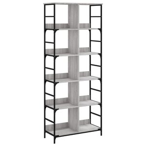 vidaXL Bibliothèque sonoma gris 78 5x33x188 5 cm bois d'ingénierie