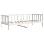 vidaXL Lit de jour sans matelas blanc bois de pin massif 90x200 cm