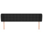 vidaXL Tête de lit avec oreilles Noir 183x23x78/88 cm Similicuir