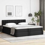 vidaXL Lit de Rangement Noir 180 x 200 cm Cuir synthétique
