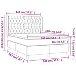 vidaXL Sommier à lattes de lit avec matelas Bleu 140x190 cm Tissu