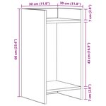 vidaXL Support de Plante 2 pièces Blanc 30 x 30 x 60 cm