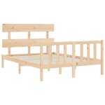 vidaXL Cadre de lit sans matelas 140x200 cm bois massif de pin