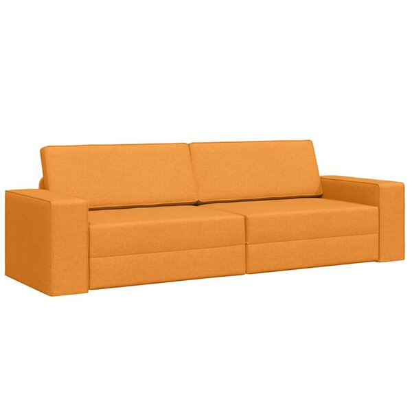 vidaXL Canapé-lit Jaune foncé 245 x 78 x 77 cm tissu