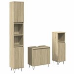 vidaXL Ensemble de meubles de salle de bain 3 Pièces chêne sonoma