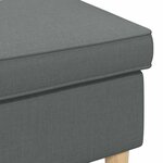 vidaXL Pouf Gris foncé 55 x 35 x 41 cm Polyester