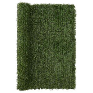 vidaXL Clôture Artificielle Vert clair 1 5 x 6 m PVC et Acier
