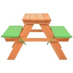 Table de pique-nique pour enfants avec bancs 89 x 79 x 50 cm sapin 02_0018690