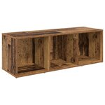 vidaXL Meuble TV 3 Pièces Vieux bois Bois stratifié