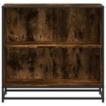 vidaXL Bibliothèque chêne fumé 80 5x35x76 cm bois d'ingénierie