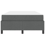 vidaXL Lit à ressorts Gris foncé 120 x 200 cm tissu