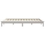 vidaXL Cadre de lit sans matelas blanc 160x200 cm bois massif