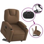 vidaXL Fauteuil inclinable Marron Tissu