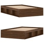 vidaXL Cadre de lit chêne marron 120x200 cm