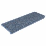 vidaXL Tapis d'escalier autocollants 30 Pièces 65x21x4 cm bleu