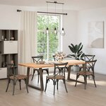 vidaXL Pieds de table à manger en forme de V  2 pièces  acier naturel  100 x (72-73 3) cm