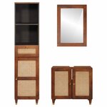 vidaXL Mobilier de salle de bain avec tiroir 3 Pièces 38 x 33 x 160 cm