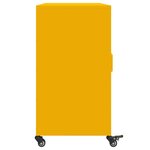 vidaXL Buffet jaune moutarde 100 5x39x72 cm acier