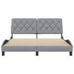 vidaXL Cadre de lit sans matelas gris clair 160x200 cm tissu