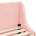 vidaXL Cadre de lit pour enfants avec tête de lit Rose 90 x 190 cm