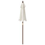 vidaXL Parasol de jardin avec mât en bois sable 196x231 cm