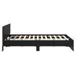 vidaXL Cadre de lit Chêne noir 160 x 200 cm Bois d'ingénierie