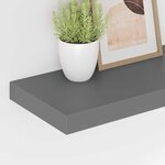 vidaXL Étagère murale flottante 4 Pièces Gris brillant 50x23x3 8 cm MDF