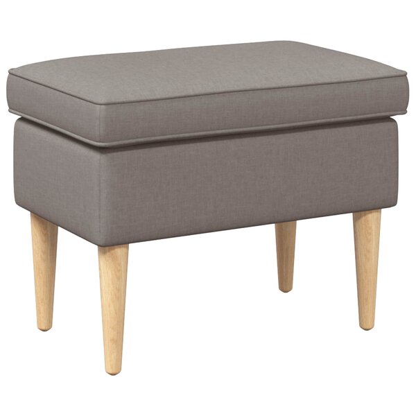 vidaXL Pouf Taupe 55 x 35 x 41 cm Polyester
