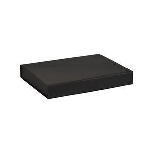 Boîte plate aimantée luxe noir mat A5