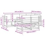 vidaXL Ensemble de canapés d'extérieur 7 pc Blanc et crème Polyester