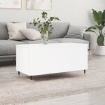 vidaXL Table basse Blanc 90x44 5x45 cm Bois d'ingénierie