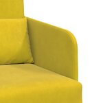 vidaXL Canapé-lit de sol 2-en-1 Jaune 65x80x83 cm Velours