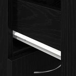 vidaXL Cabinet de salle de bain avec porte Chêne noir 25 x 25 x 170 cm