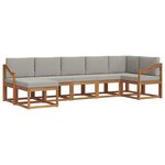 vidaXL Ensemble de canapés d'extérieur 7 pc Gris Naturel et Clair