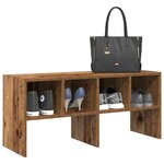 vidaXL Étagère à chaussures empilable vieux bois 89 5x30x40 cm