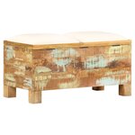vidaXL Banc de rangement Bois massif recyclé 80 x 40 x 40 cm