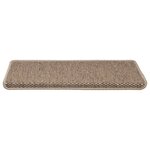 vidaXL Tapis d'escalier autocollants 15 Pièces 65x21x4 cm Sable