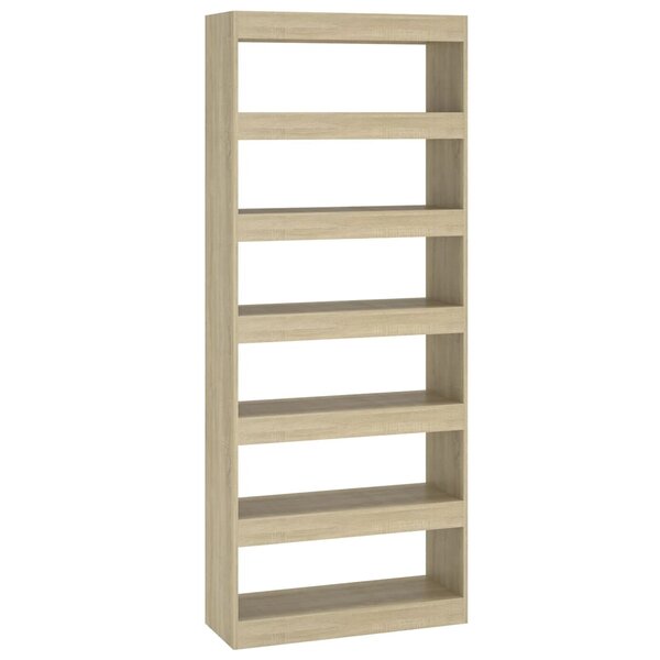 vidaXL Bibliothèque/Séparateur de pièce Chêne sonoma Bois d'ingénierie