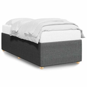 vidaXL Cadre de lit sans matelas gris foncé 90x200 cm tissu