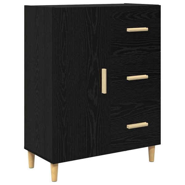 vidaXL Buffet Chêne noir 34 x 69 5 x 90 cm Bois d'ingénierie