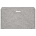 vidaXL Banc à chaussures Gris béton 80x24x45 cm Bois d'ingénierie