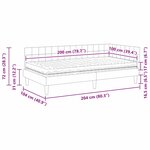 vidaXL Cadre de lit d'angle avec matelas 2 pc Noir 100 x 200 cm