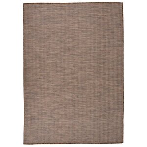 vidaXL Tapis à tissage plat d'extérieur 140x200 cm Marron