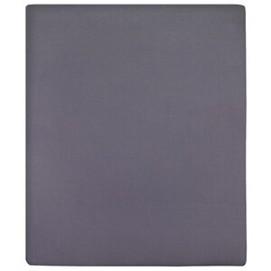 vidaXL Drap-housse Jersey Anthracite 100x200 cm Coton