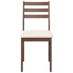 vidaXL Chaises à manger coussins 2 Pièces marron bois massif caoutchouc