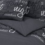 vidaXL Ensemble de housse de couette Noir 225x220 cm Coton