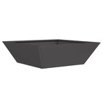 vidaXL Pot de jardin en forme de bol 5 Pièces Noir 50 x 50 x 15 cm Acier